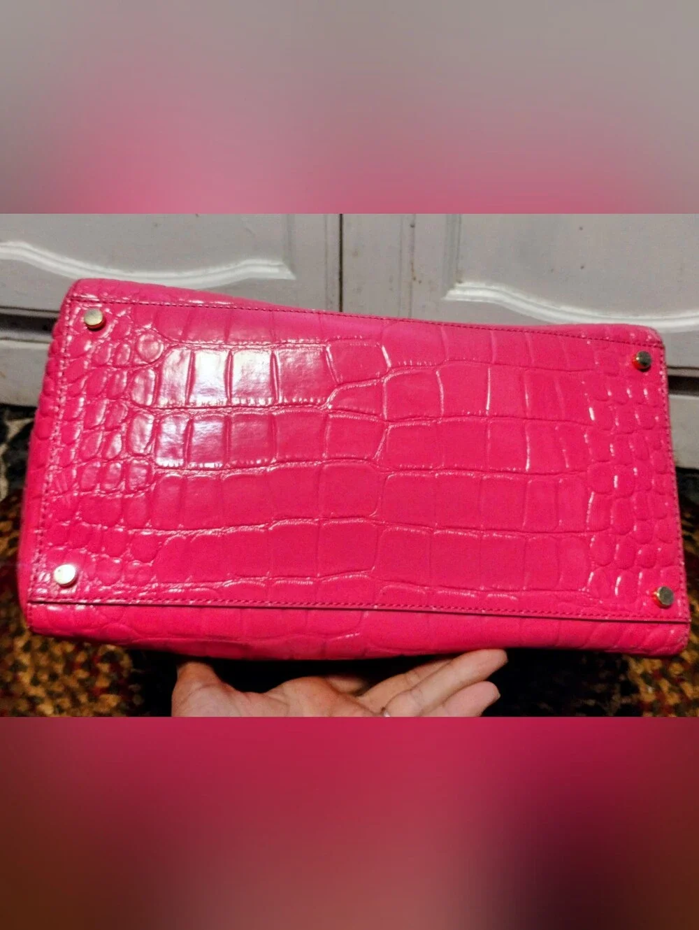 Kate Spade Alice Ridgely Avenue Pink Sapphire leather satchel RARE VINTAGE